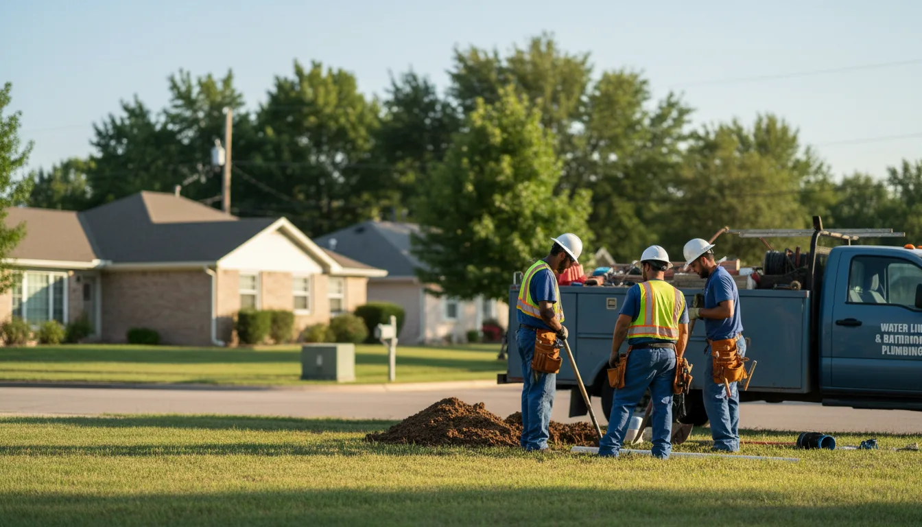 Residential water line and bathroom plumbing service in Mentcle, PA